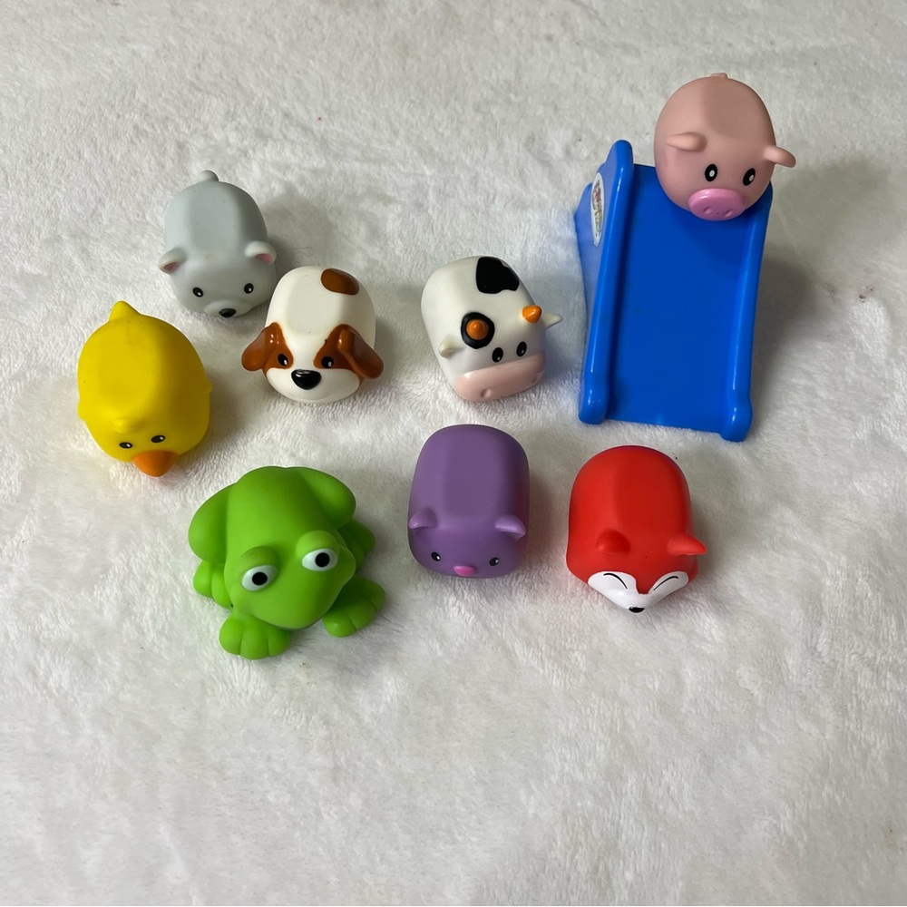 Stacker Pals Colorful Animal Toy Set with Slide 9 pieces
